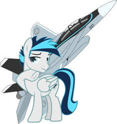 Size: 1973x2100 | Tagged: safe, artist:rarity3257, oc, oc only, oc:snowflake gerald, pegasus, pony, ace combat, base used, f/a-18 hornet, jet, jet fighter, plane, simple background, solo, transparent background