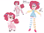 Size: 4000x3000 | Tagged: safe, artist:mushroombuttons1, pinkie pie, earth pony, human, pony, equestria girls, g4, afro, alternate design, beanbrows, body markings, candy, candy in hair, cheek fluff, chest fluff, clothes, coat markings, colored eartips, colored hooves, converse, dappled, ear fluff, eyebrows, facial markings, female, food, golden eyes, hairband, looking at you, mare, mismatched socks, one eye closed, open arms, open mouth, overalls, pale belly, raised hoof, redesign, shoes, short shirt, simple background, smiling, socks, socks (coat markings), solo, standing, striped socks, thigh highs, thigh socks, turned head, unshorn fetlocks, white background, wink, yellow eyes