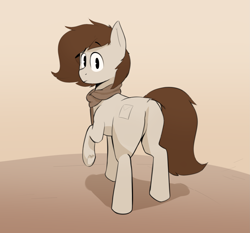 Size: 2189x2040 | Tagged: safe, artist:hitsuji, oc, oc:weary craft, earth pony, pony, butt, butt focus, clothes, earth pony oc, high res, looking at you, looking back, looking back at you, monochrome, plot, raised hoof, scarf, solo, style emulation