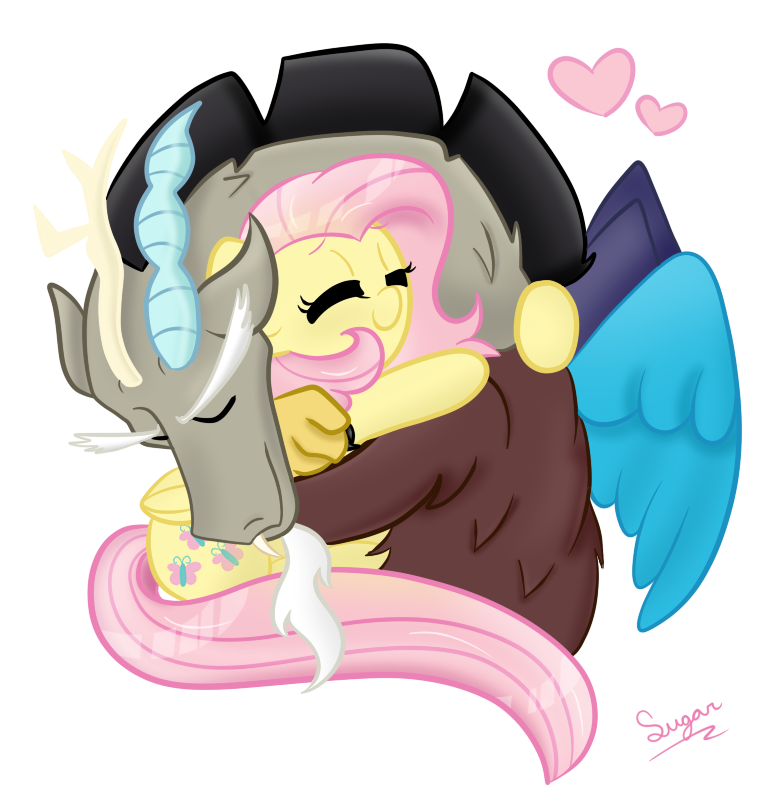 2946834 - safe, artist:oofycolorful, discord, fluttershy