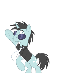 Size: 2400x2700 | Tagged: safe, artist:zeffdakilla, neon lights, rising star, pony, unicorn, g4, :o, bipedal, glasses, high res, male, open mouth, raised hoof, simple background, solo, transparent background