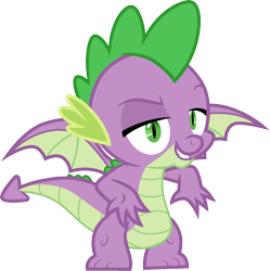 Size: 3000x3014 | Tagged: safe, artist:cloudy glow, spike, dragon, g4, sparkle's seven, .ai available, high res, simple background, solo, transparent background, vector, winged spike, wings