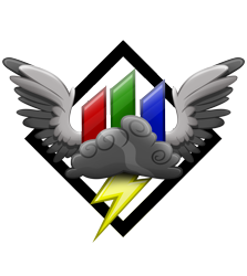 Size: 2957x3314 | Tagged: safe, artist:sol-r, fanfic:pegasus device, fanfic:rainbow factory, 2016, fanfic art, high res, logo, no pony, rainbow factory logo, simple background, transparent background