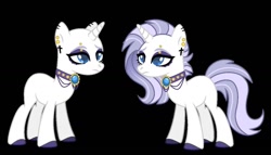 Size: 1351x775 | Tagged: safe, artist:caffeine0addict, oc, oc only, oc:ice blossom, pony, unicorn, base used, black background, choker, colored hooves, colored pupils, ear piercing, earring, eyebrow piercing, eyeshadow, female, jewelry, makeup, mare, offspring, parent:double diamond, parent:rarity, parents:diamond duo, piercing, simple background, solo