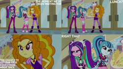 Size: 2000x1125 | Tagged: safe, edit, edited screencap, editor:quoterific, screencap, adagio dazzle, aria blaze, sonata dusk, human, equestria girls, g4, my little pony equestria girls: rainbow rocks, the dazzlings