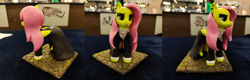 Size: 6000x1920 | Tagged: safe, artist:neo glin, fluttershy, pegasus, pony, g4, clothes, craft, female, figurine, jewelry, mare, photo, sculpture