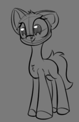 Size: 433x673 | Tagged: safe, artist:cotarsis, earth pony, pony, sketch, solo