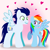 Size: 1400x1400 | Tagged: safe, artist:mlplary6, rainbow dash, soarin', pegasus, pony, g4, blushing, boyfriend and girlfriend, female, heart, looking at each other, looking at someone, love, male, mare, ship:soarindash, shipping, smiling, smiling at each other, stallion, straight