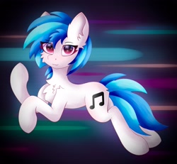 Size: 3300x3055 | Tagged: safe, artist:gaffy, dj pon-3, vinyl scratch, earth pony, pony, g4, abstract background, cheek fluff, chest fluff, high res, looking at you, race swap, solo