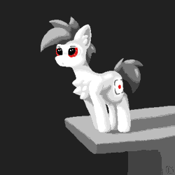 Size: 800x800 | Tagged: safe, artist:vohd, oc, oc only, oc:empty hooves, earth pony, pony, animated, chest fluff, looking at you, pixel art, standing