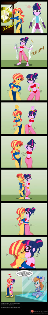 Suggestive Artist Niban Destikim Sci Twi Sunset Shimmer Twilight Sparkle Human