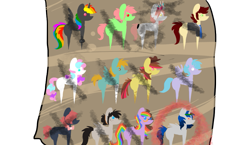 Size: 951x553 | Tagged: safe, artist:lupisvulpes, oc, oc only, oc:slice n' dice, pony, group, paper, simple background, transparent background