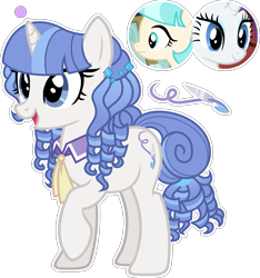 Size: 1557x1662 | Tagged: safe, artist:xxcheerupxxx, coco pommel, rarity, oc, pony, unicorn, g4, female, magical lesbian spawn, mare, offspring, parent:coco pommel, parent:rarity, parents:marshmallow coco, simple background, transparent background