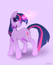 Size: 3975x4867 | Tagged: safe, artist:neoncel, twilight sparkle, pony, unicorn, g4, magic, simple background, solo, standing, unicorn twilight