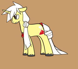 Size: 1051x934 | Tagged: safe, artist:llimus, oc, oc only, oc:alton, pony, unicorn, alternate hairstyle, brown background, horn, male, simple background, solo, stallion, unicorn oc