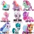 Size: 3464x3464 | Tagged: safe, cupcake (g4), gusty, gusty the great, minty, moonstone, petal blossom, pinkie pie (g3), starlight glimmer, sunny starscout, toola-roola, alicorn, earth pony, pony, unicorn, g1, g2, g3, g3.5, g4, g4.5, g5, newborn cuties, 40th anniversary, anniversary, baby, baby pony, body markings, cape, clothes, curly mane, funny, high res, meme, not you, one of these things is not like the others, race swap, reboot series, simple background, snow, snowflake, starlight wearing trixie's cape, sunnycorn, thank you, toy, trixie's cape, white background