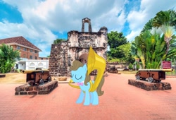 Size: 1585x1080 | Tagged: safe, artist:xalcer13, beauty brass, earth pony, pony, g4, a-famosa, female, irl, malacca, malaysia, mare, photo, ponies in real life, solo