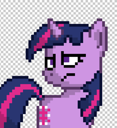 Size: 387x423 | Tagged: safe, artist:alumina nitride, twilight sparkle, pony, unicorn, dragonshy, g4, alpha channel, photoshop, pixel art, solo, standing, unicorn twilight