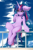 Size: 4000x6000 | Tagged: safe, artist:natanvok, twilight sparkle, pony, unicorn, semi-anthro, g4, absurd resolution, arm hooves, belly, belly fluff, chest fluff, ear fluff, eye clipping through hair, eyebrows, eyebrows visible through hair, female, fence, floppy ears, horn, mare, signature, sitting, smiling, solo, unicorn twilight, unshorn fetlocks