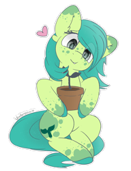 Size: 1280x1666 | Tagged: safe, artist:umbreow, oc, oc only, earth pony, pony, female, mare, pot, simple background, solo, transparent background