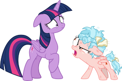Size: 4480x3000 | Tagged: safe, artist:cloudy glow, cozy glow, twilight sparkle, alicorn, pegasus, pony, g4, school raze, .ai available, angry, duo, messy mane, messy tail, simple background, tail, transparent background, twilight sparkle (alicorn), vector, yelling