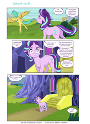 Size: 763x1048 | Tagged: safe, artist:jeremy3, starlight glimmer, sunshower raindrops, pony, comic:behind me, g4, background pony, digital art, duo, duo female, female, twilight's castle