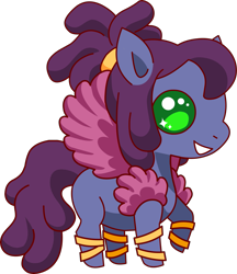 Size: 2594x3000 | Tagged: safe, artist:jemini, oc, oc only, oc:samba pony, pony, .svg available, clothes, female, grin, high res, mare, pony vs pony, ponytail, simple background, smiling, solo, svg, transparent background, vector