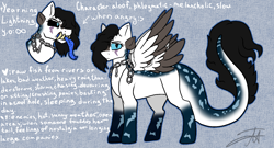 Size: 1920x1035 | Tagged: safe, artist:deadsmoke, oc, hybrid, monster pony, hybrid oc, long tongue, ponysona, reference sheet, tongue out, wings