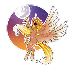 Size: 1573x1527 | Tagged: safe, artist:princess-of-the-nigh, oc, oc only, oc:starlight, alicorn, pony, female, mare, mare in the moon, moon, simple background, solo, transparent background