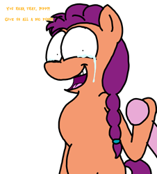 Size: 3023x3351 | Tagged: safe, artist:professorventurer, pipp petals, sunny starscout, earth pony, pegasus, pony, series:ask pippamena, g5, braid, braided ponytail, crying, encouragement, female, high res, holding hooves, lesbian, pain, ponytail, primrose petals, ship:petalscout, shipping, tears of joy