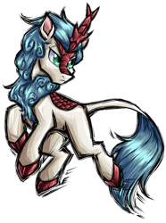 Size: 2232x3004 | Tagged: safe, artist:thescornfulreptilian, oc, oc only, oc:soft snow, kirin, them's fightin' herds, cloven hooves, commission, community related, dynamic pose, high res, kirin oc, simple background, solo, transparent background