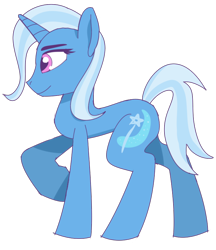 Size: 674x781 | Tagged: safe, artist:kujivunia, trixie, pony, unicorn, g4, colored, female, flat colors, mare, simple background, sketch, slender, solo, thin, transparent background, wip