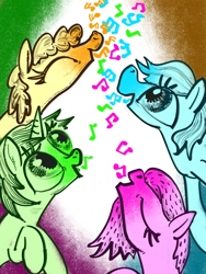 Size: 3000x4000 | Tagged: safe, artist:ja0822ck, oc, earth pony, pony, cute, female, mare, music notes, singing