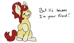 Size: 2992x1744 | Tagged: safe, artist:noxi1_48, oc, oc only, oc:treble pen, pony, unicorn, daily dose of friends, female, mare, open mouth, open smile, simple background, sitting, smiling, solo, transparent background