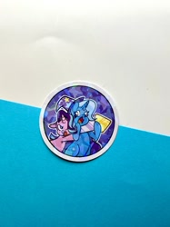 Size: 794x1059 | Tagged: safe, artist:redpalette, starlight glimmer, trixie, g4, fireworks, irl, merchandise, photo, starlight glimmer is not amused, sticker, unamused