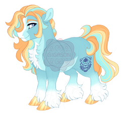 Size: 2986x2700 | Tagged: safe, artist:gigason, oc, oc only, oc:inner strength, earth pony, pony, blaze (coat marking), blue eyes, chest fluff, closed mouth, coat markings, colored hooves, earth pony oc, eyeshadow, facial markings, gradient legs, high res, hoof polish, lidded eyes, makeup, male, obtrusive watermark, offspring, pale belly, parent:rockhoof, parent:starlight glimmer, simple background, smiling, solo, stallion, transparent background, unshorn fetlocks, watermark