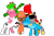 Size: 778x517 | Tagged: safe, artist:livingonlaughs, cat, cat pony, cyclops, cyclops pony, dracony, dragon, dryad, earth pony, ghost, ghost pony, hybrid, monster pony, original species, plant pony, pony, robot, robot pony, g4, brobee, catdracony, deviantart muro, dj lance rock, dragoness, dryad pony, female, flower, flower bubble, flower bubble pony, foofa, gooble, group, hug, male, mare, monster, muno, nekorus, plant, plex, ponified, rule 85, septet, simple background, stallion, toodee, transparent background, yo gabba gabba!