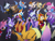 Size: 1280x985 | Tagged: source needed, safe, artist:winekqknw, applejack, fluttershy, pinkie pie, rainbow dash, rarity, starlight glimmer, sunset shimmer, twilight sparkle, bat, bat pony, mobian, anthro, g4, amy rose, applebat, arm behind head, bat ponified, bat wings, blaze the cat, bunnie rabbot, crossed arms, flutterbat, flying, grin, party popper, pinkiebat, race swap, rainbowbat, raribat, rouge the bat, sally acorn, shimmerbat, smiling, sonic the hedgehog (series), sonicified, surprised, tangle the lemur, twibat, vanilla the rabbit, whisper the wolf, wings