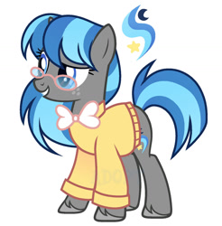 Size: 1280x1301 | Tagged: safe, artist:vi45, oc, oc only, pony, unicorn, g4, clothes, female, glasses, mare, simple background, solo, sweater, white background