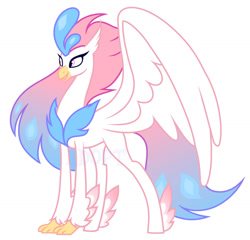 Size: 1280x1227 | Tagged: safe, artist:vi45, oc, oc only, classical hippogriff, hippogriff, g4, concave belly, female, simple background, slender, solo, thin, white background