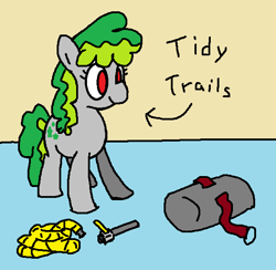 Size: 583x569 | Tagged: safe, artist:purppone, oc, oc:tidy trails, pony, female, mare, ms paint, solo