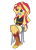 Size: 1323x1817 | Tagged: safe, artist:nie-martw-sie-o-mnie, sunset shimmer, human, equestria girls, g4, bondage, boots, bound and gagged, chair, clothes, female, gag, shoes, simple background, skirt, solo, tape, tape gag, tied up, transparent background