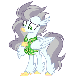 Size: 2122x2342 | Tagged: safe, artist:vi45, oc, oc only, unnamed oc, classical hippogriff, hippogriff, g4, adoptable, clothes, female, high res, hippogriff oc, shirt, simple background, smiling, solo, white background
