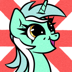 Size: 1000x1000 | Tagged: safe, artist:scandianon, lyra heartstrings, pony, unicorn, g4, female, happy, looking up, mare, smiling, solo