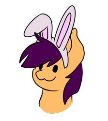 Size: 1353x1516 | Tagged: safe, artist:noxi1_48, oc, oc only, pony, daily dose of friends, bunny ears, bust, simple background, solo, transparent background