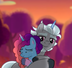 Size: 6012x5664 | Tagged: safe, artist:emeraldblast63, alphabittle blossomforth, misty brightdawn, pony, unicorn, family trees, g4, g5, my little pony: make your mark, my little pony: make your mark chapter 5, spoiler:g5, spoiler:my little pony: make your mark, spoiler:my little pony: make your mark chapter 5, spoiler:mymc05e03, crying, cute, duo, father and child, father and daughter, female, g5 to g4, generation leap, male, mare, rebirth misty, stallion, tears of joy