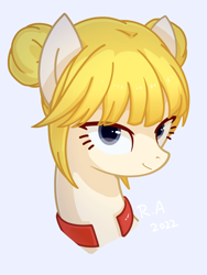 Size: 2250x3000 | Tagged: safe, artist:raineve, oc, earth pony, pony, bust, commission, high res, looking at you, smiling, smiling at you, solo