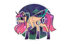 Size: 1363x879 | Tagged: safe, artist:princess-of-the-nigh, oc, oc only, oc:purple dash, alicorn, original species, pony, female, mare, solo