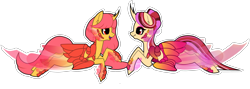 Size: 4000x1429 | Tagged: safe, artist:princess-of-the-nigh, oc, oc only, original species, pony, female, lying down, mare, prone, simple background, transparent background