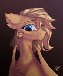 Size: 3800x4576 | Tagged: safe, artist:jsunlight, oc, oc only, bat pony, pony, absurd resolution, aside glance, bat pony oc, bust, chest fluff, ear fluff, looking at you, portrait, smiling, solo, sternocleidomastoid, textured background, turned head, wings